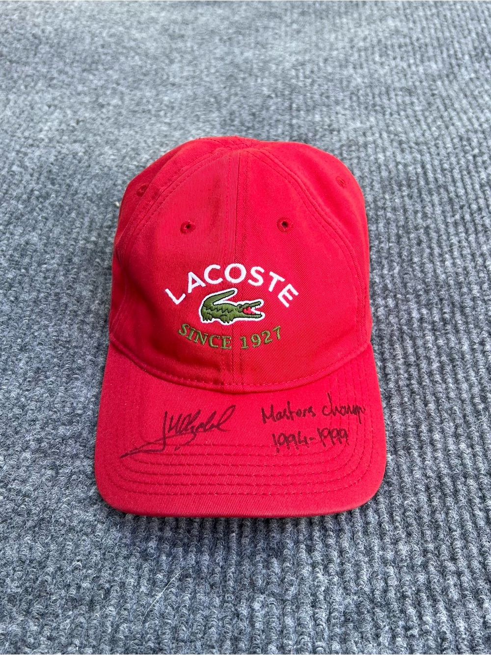 Lacoste Hat Signed By Masters Winner Jose Maria Olazabal